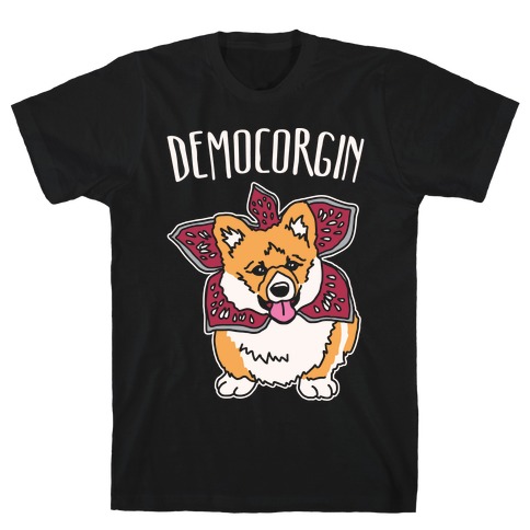 Democorgin Parody White Print T-Shirt