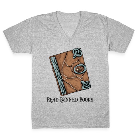 Read Banned Books Spellbook V-Neck Tee Shirt