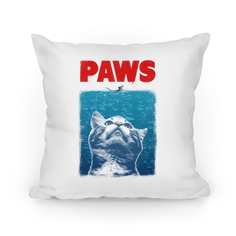 PAWS (Jaws Parody) Pillow