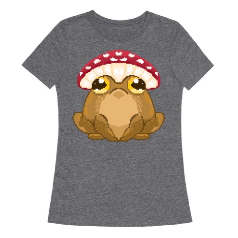 Pixelated Toad in Mushroom Hat Womens T-Shirt