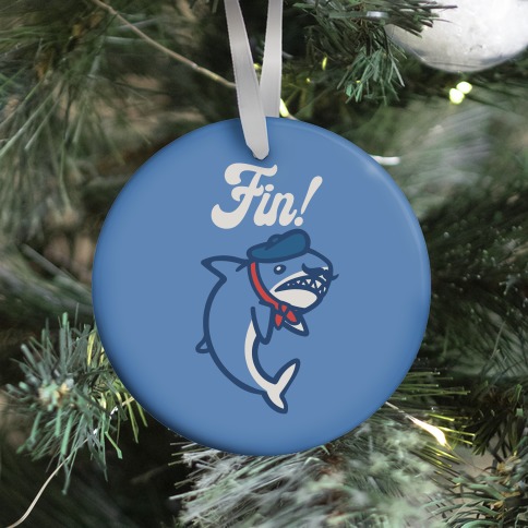Fin French Shark Parody Ornament