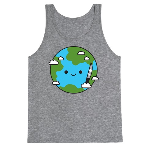 Earth with Knife Tank Top