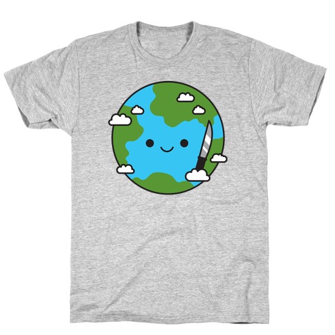Earth with Knife T-Shirt