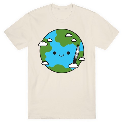 Earth with Knife T-Shirt