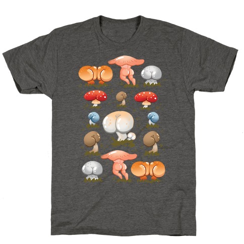 Butt Mushroom Pattern T-Shirt