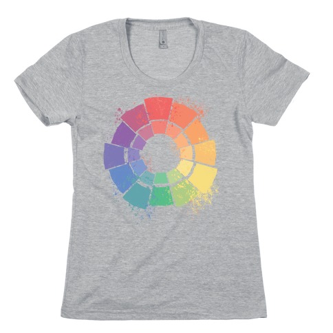 Gay Pride Color Wheel Womens T-Shirt