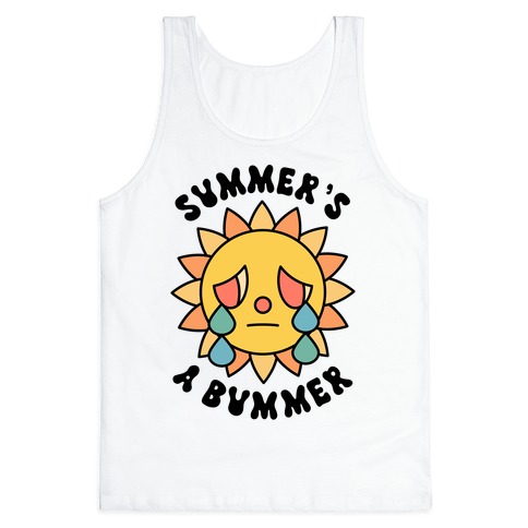 Summer's A Bummer (Retro Sad Sun) Tank Top