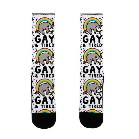 Gay and Tired Sloth Sock