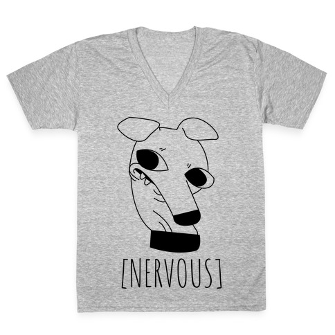 Nervous Dog V-Neck Tee Shirt