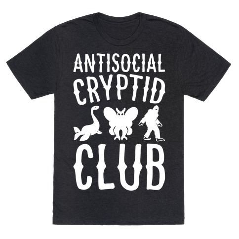 Antisocial Cryptid Club White Print T-Shirt