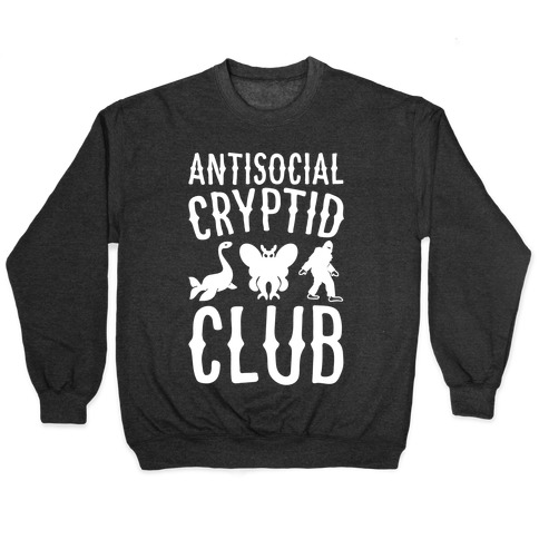 Antisocial Cryptid Club White Print Pullover