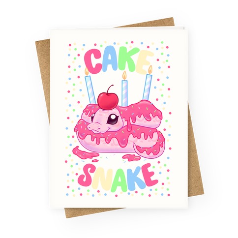 Cake Snake Greeting Card