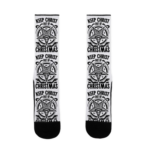 Keep Christ Out of Christmas Baphomet Sock