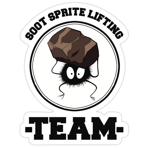 Soot Sprite Lifting Team Die Cut Sticker