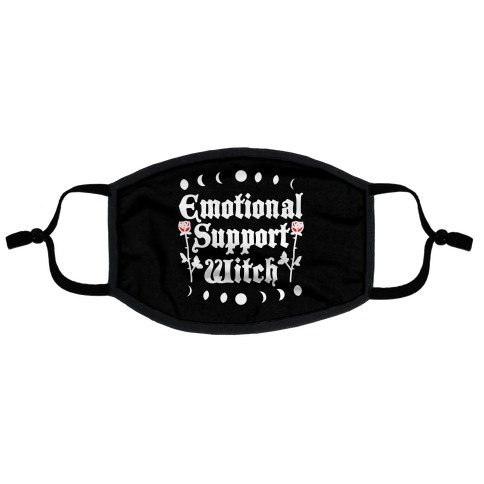 Emotional Support Witch Flat Face Mask