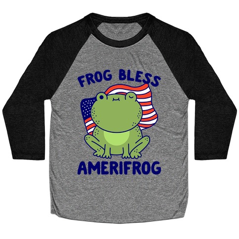 Frog Bless Amerifrog Baseball Tee