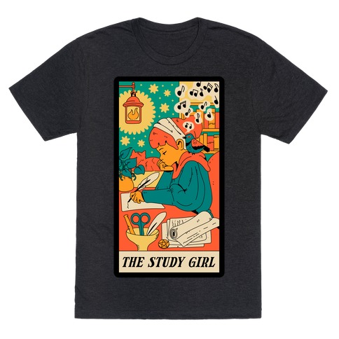 The Study Girl Tarot Card T-Shirt