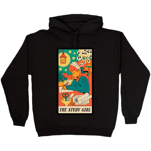 The Study Girl Tarot Card Hooded Sweatshirt