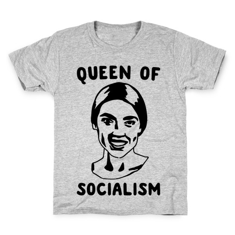 Queen of Socialism Alexandria Ocasio-Cortez Kids T-Shirt