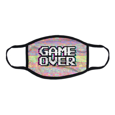Retro Game Over Flat Face Mask