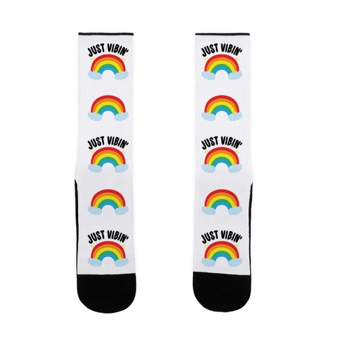 Just Vibin' Rainbow Sock