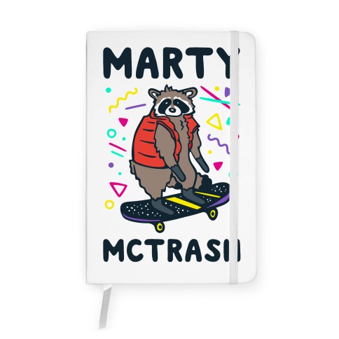 Marty McTrash Raccoon Parody Notebook