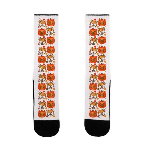 Shiba Inu Pumpkins Sock