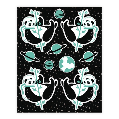 Space Panda Stickers and Decal Sheet