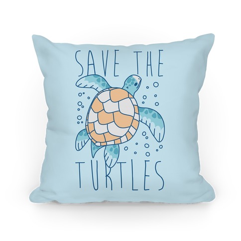 Save the Turtles Pillow
