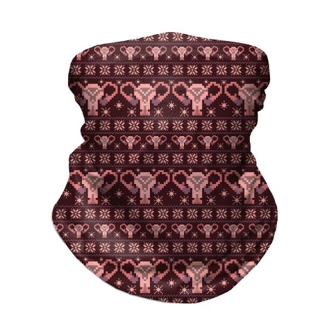 Uterus Sweater Pattern Neck Gaiter