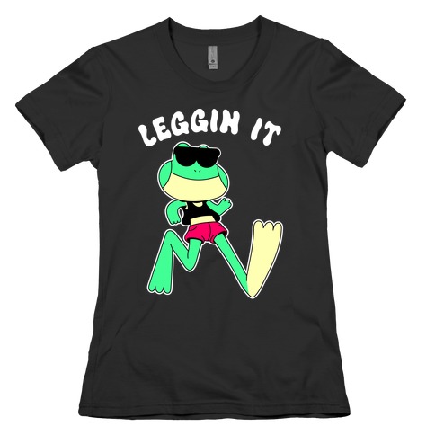 Leggin' It Frog Womens T-Shirt