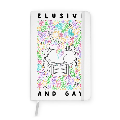 Elusive And Gay Unicorn Notebook