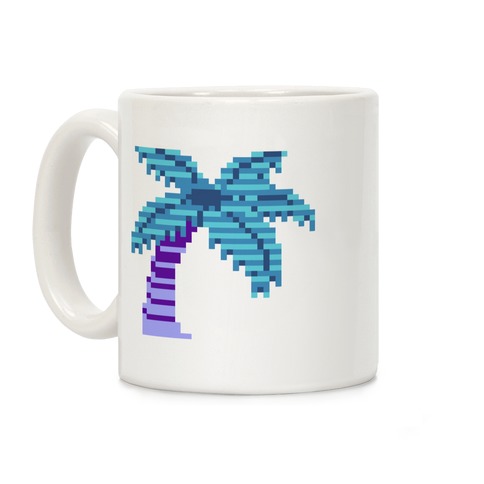 8-Bit Vaporwave Palm Tree Coffee Mug