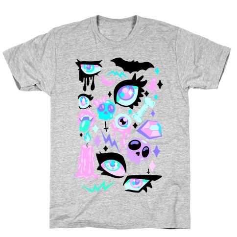 Pastel Goth Eyes Pattern T-Shirt