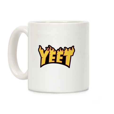 Yeet Thrasher Logo Parody White Print Coffee Mug