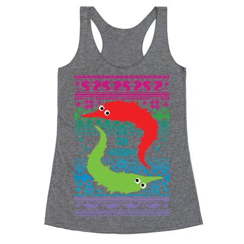 Oh Worm Ugly Sweater Racerback Tank Top