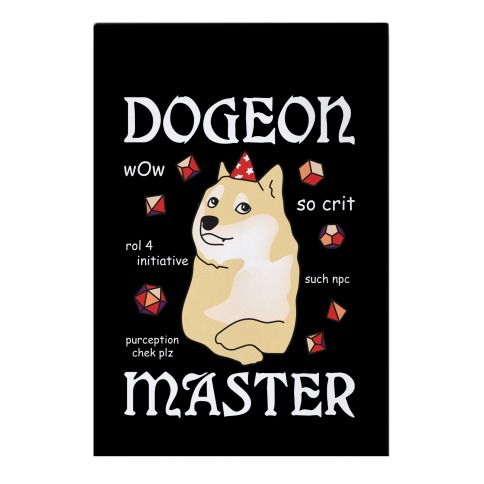 Dogeon Master Doge DM Garden Flag