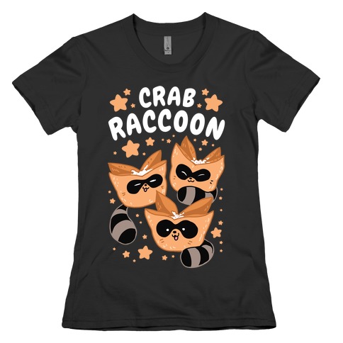 Crab Raccoon Womens T-Shirt