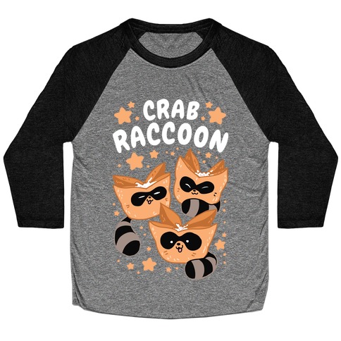 Crab Raccoon Baseball Tee