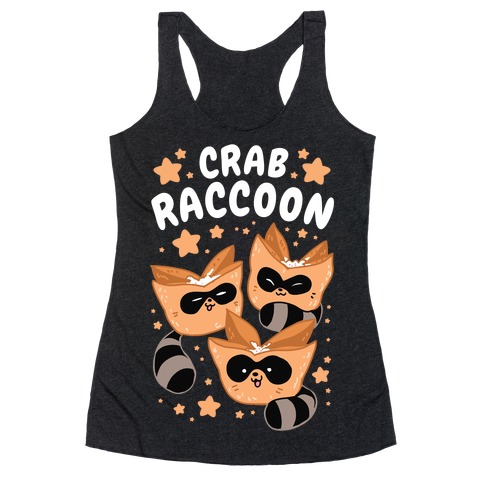 Crab Raccoon Racerback Tank Top