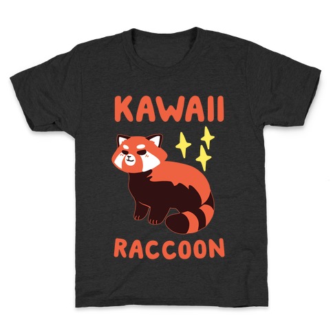 Kawaii Raccoon - Red Panda Kids T-Shirt