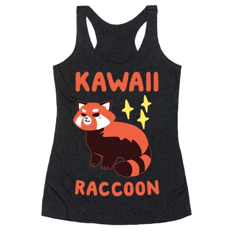 Kawaii Raccoon - Red Panda Racerback Tank Top