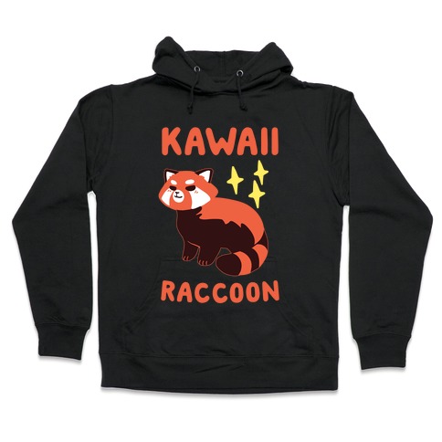 Kawaii Raccoon - Red Panda Hooded Sweatshirt
