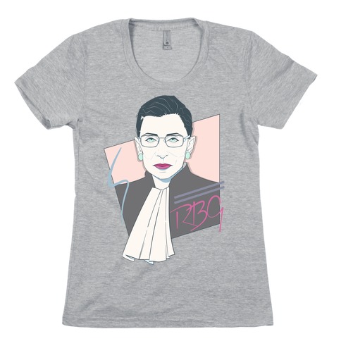 80's Ruth Bader Ginsburg White Print Womens T-Shirt
