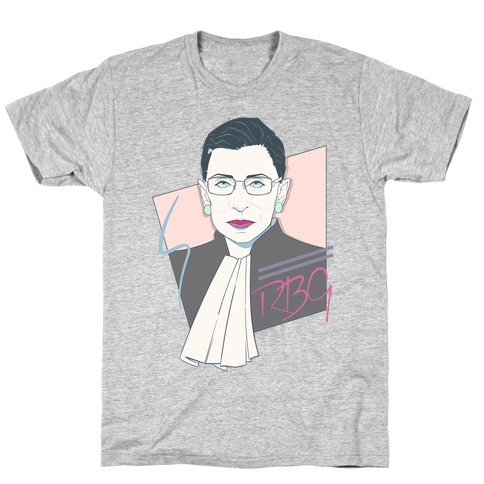 80's Ruth Bader Ginsburg White Print T-Shirt
