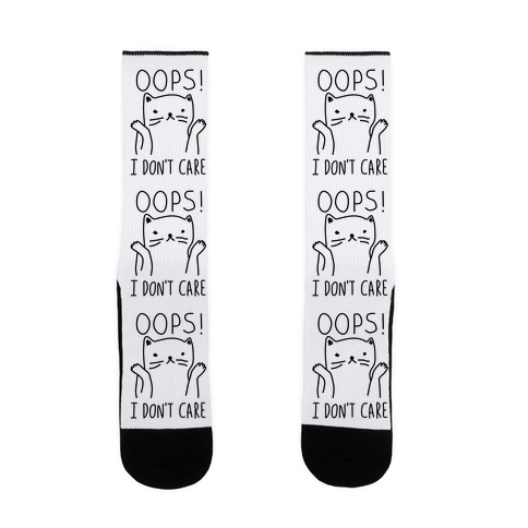 Oops I Don't Care Sock