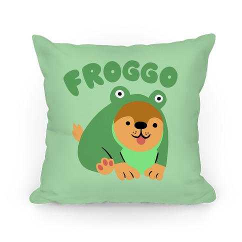 Froggo Doggo Frog Pillow