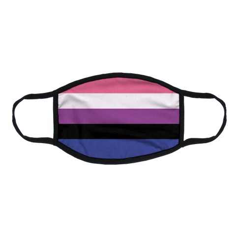 Gender Fluid Pride Flag Flat Face Mask