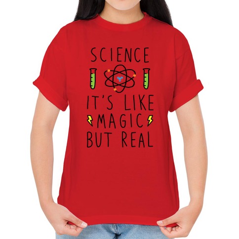 Cjlrqone Science Its Like Magic BUT Real Men Personality Polo Shirts M Black 