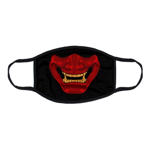 Red Demon Mask Flat Face Mask